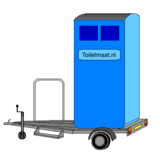 Premium toilet op aanhanger _